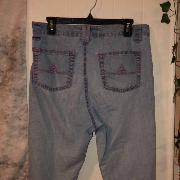 Vintage Unique Apollo Jeans size 13/14 with unique buckles and pink thread - Picture 9 of 10